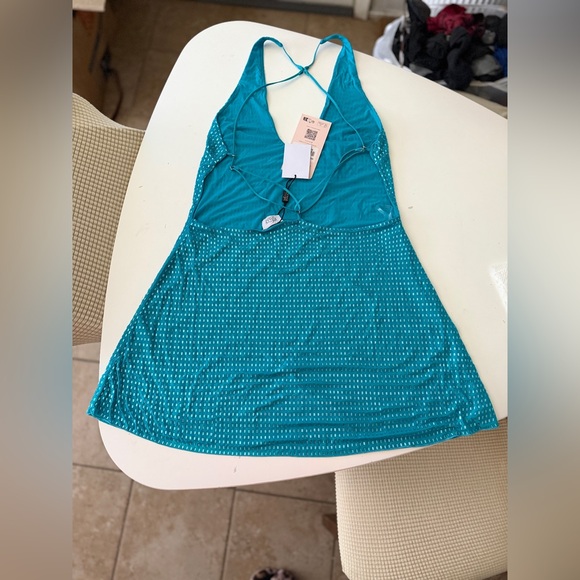 Oh Polly Teal Backless Dress - Picture 8 of 9